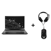 لابتوب إتش بي بافيليون 15-DK2110NE للألعاب كور i7 3.3 جيجاهرتز 16 جيجابايت 1 تيرابايت 4  جيجابايت Win11 15.6 بوصة FHD أسود NVIDIA GeForce RTX 3050 Ti لوحة مفاتيح إنجليزية وعربية + سماعة ألعاب HP 4P4F4AA أسود + ماوس ألعاب HP 4P5P9AA أسود
