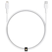 Aukey Braided Nylon USB Type-C To Lightning Cable 0.9m White