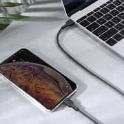 Aukey Braided Nylon USB Type-C To Lightning Cable 0.9m White