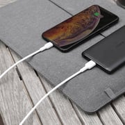 Aukey Braided Nylon USB Type-C To Lightning Cable 0.9m White