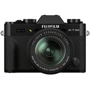 فوجي فيلم X-T30 II كاميرا بدون مرآة لون أسود مع عدسة مقاس 18-55 ملم