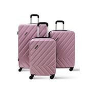 Para John Lightweight 3-pieces Abs Hard Side Travel Luggage Trolley Bag Set With Lock For Men Unisex Hard Shell Strong