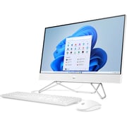 HP (2022) All-in-One Desktop - 12th Gen / Intel Core i5-1235U / 24inch FHD / 512GB SSD / 8GB RAM / 2GB NVIDIA GeForce MX450 Graphics / Windows 11 Home / English & Arabic Keyboard / White / Middle East Version - [24-CB1008NE]