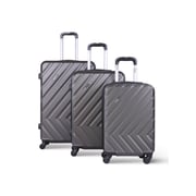 Para John Lightweight 3-pieces Abs Hard Side Travel Luggage Trolley Bag Set With Lock Unisex Hard Shell Strong