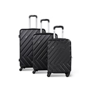 Para John Lightweight 3-pieces Abs Hard Side Travel Luggage Trolley Bag Set With Lock For Men Unisex Hard Shell Strong
