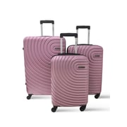 Para John Lightweight 3-pieces Abs Hard Side Travel Luggage Trolley Bag Set With Lock For Unisex Hard Shell Strong