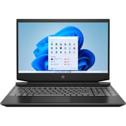 HP Pavilion (2021) Gaming Laptop - AMD Ryzen 7-5800H / 15.6inch FHD / 512GB SSD / 16GB RAM / 4GB NVIDIA GeForce RTX 3050 Ti Graphics / Win11 Home / English & Arabic Keyboard / Black / Middle East Version - [15-EC2055NE]