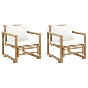 vidaXL Garden Chair 2pcs With Cushions And Pillows