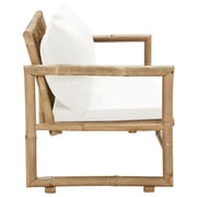 Vidaxl 2 Seater Garden Sofa With Cushions Bamboo