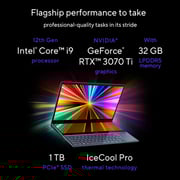 ASUS ZenBook Pro Duo 15 OLED (2022) Laptop - 12th Gen / Intel Core i9-12900H / 15.6inch OLED / 32GB RAM / 1TB SSD / 8GB NVIDIA GeForce RTX 3070 Graphics / Windows 11 / English & Arabic Keyboard / Celestial Blue / Middle East Version - [UX582ZW-OLED209W]