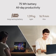 لابتوب أسوس زينبوك 14 UX3402ZA-OLED 1P7W ألترابوك - Core i7 2.1 جيجا هرتز 16 جيجابايت 1 تيرابايت Win11 Home 14 بوصة 2.8K أزرق بوندر لوحة مفاتيح إنجليزي / عربي