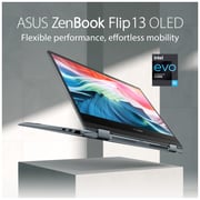 لابتوب Asus Zenbook Flip 13 OLED موديل UX363EA-OLED005W يعمل باللمس وبشاشة  FHDمقاس 13.3 بوصة ومعالج Core i5 2.4GHz وذاكرة رام 8 جيجابايت وذاكرة داخلية 512 جيجابايت ونظام تشغيل Win11Home وبلون رمادي باين ولوحة مفاتيح إنجليزي/ عربي