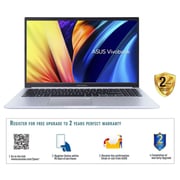 ASUS VivoBook 15 (2022) Laptop - 12th Gen / Intel Core i5-1240P / 15.6inch FHD / 8GB RAM / 512GB SSD / Shared Intel UHD Graphics / Windows 11 Home / English & Arabic Keyboard / Icelight Silver / Middle East Version - [X1502ZA-E8299W]