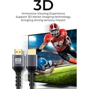 HDMI Cable 8K 2 Meter HDMI 2.0 18Gbps High-Speed 8K@60Hz HDMI to HDMI Video Wire Ultra HD 3D 8K HDMI Cord Braided Compatible with MacBook Pro UHD TV Nintendo Switch Xbox Playstation PS5/4 PC Laptop