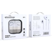 Glassology GTEP01 Wired In Ear Earphones White