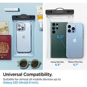 Spigen Aqua Shield Floating Universal Waterproof Phone Underwater Case Cover Ipx8 Pouch A610 Compatible With Mobile up To 6.9inches- Crystal Clear
