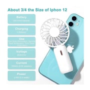 Portable Mini Fan Battery Operated Small Personal Fan White