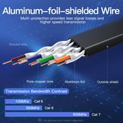 Vention Network Cable Flat Cat.7 Patch Cable 8m Black ICABF