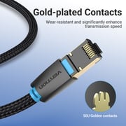 Vention  Ethernet Cable Cotton Braided Cat.8 SFTP Patch Cable 3M Black IKGBI
