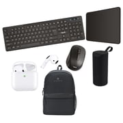 Free VWalk TW948 Wireless Earpods +VWMP001-L Mouse Pad + TG113 Bluetooth Speaker + KB277 Keyboard & Mouse Combo + Vwalk Bagpack IT HGDS Promotion