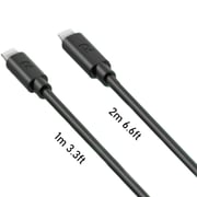 Ravpower USB Type-C To Lightning Cable 1m/2m Combo Pack Black