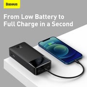 Baseus 30000 Mah Bipow Digital Display Portable Charger 20w Power Bank Black