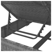 vidaXL Outdoor Lounge Bed With Curtains