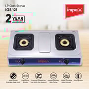 Impex Igs 121 2 Burner Lp Stainless Steel Body Gas Stove