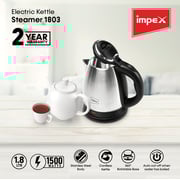 Impex Steamer 1803 1.8 Litre 1500watts Electric Kettle