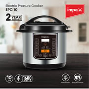 Impex Epc 10 Liter 1600w Electric Pressure Cooker With 14 Main Cooking Functions