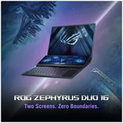 ASUS ROG Zephyrus Duo 16 (2022) Gaming Laptop - AMD Ryzen 9-6900HX / 16inch QHD+ / 32GB RAM / 2TB SSD / 16GB NVIDIA GeForce RTX 3080 Ti Graphics / Windows 11 Home / English & Arabic Keyboard / Black / Middle East Version - [GX650RX-LO192W]