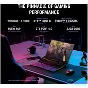 ASUS ROG Zephyrus Duo 16 (2022) Gaming Laptop - AMD Ryzen 9-6900HX / 16inch QHD+ / 32GB RAM / 2TB SSD / 16GB NVIDIA GeForce RTX 3080 Ti Graphics / Windows 11 Home / English & Arabic Keyboard / Black / Middle East Version - [GX650RX-LO192W]