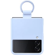 Buy Samsung Silicone Cover With Ring Arctic Blue Flip 4 Online In Uae