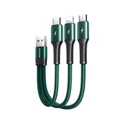 Joyroom Usb 3 In 1 15cm Sort Charging Cable Green