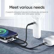 Joyroom Usb 3 In 1 15cm Sort Charging Cable Green