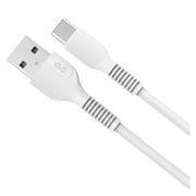 ميكسل كابل شحن 2.4a Pvc Usb إلى نوع C 1 متر أبيض - VQ-d88