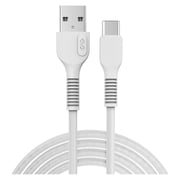 ميكسل كابل شحن 2.4a Pvc Usb إلى نوع C 1 متر أبيض - VQ-d88