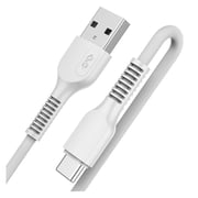 ميكسل كابل شحن 2.4a Pvc Usb إلى نوع C 1 متر أبيض - VQ-d88