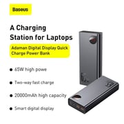 Baseus Power Bank 65w 20000mah Laptop Portable Charger Usb C Fast Charging 4-port Pd Battery Pack