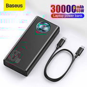 BASEUS 30000mAh Power Bank Fast Charging Charger Digital Display Screen Portable Charger Black