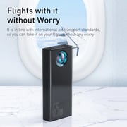 BASEUS 30000mAh Power Bank Fast Charging Charger Digital Display Screen Portable Charger Black
