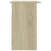 Vidaxl Desk With Drawers Sonoma Oak 110x50x76 Cm Engineered Wood