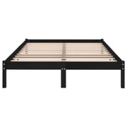 Vidaxl Bed Frame Black Solid Wood Pine 200x200 Cm