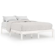 Vidaxl Bed Frame White Solid Wood Pine 140x200 Cm