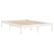 Vidaxl Bed Frame White Solid Wood Pine 140x200 Cm