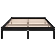 Vidaxl Bed Frame Black Solid Wood Pine 140x200 Cm