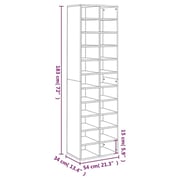 vidaXL Shoe Cabinet 54*34*183 cm