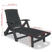 vidaXL Sun Lounger With Footrest