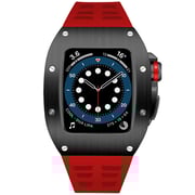 Merlin Apple Watch S7 Black with Red Strap