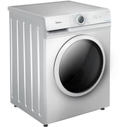 Midea 7KG Front Load Washing Machine with Lunar Dial, 5 Star Rating, 1200 RPM, 15 Programs, Fully Automatic Washer, Digital LED Display, Child Lock, 90° Hygiene, Mute Function, White - MF100W70W-GCC